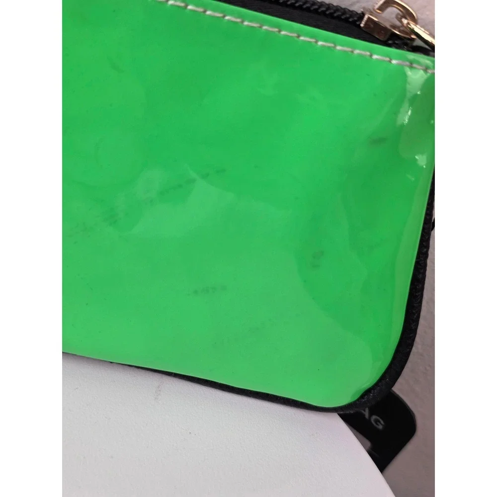 ALFA BAG Neon Green Rhinestone Studded Patent PU Leather Pouch NC461 GRN